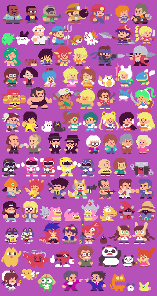 Illustration for article titled 300 Famous Characters, Redrawn in Pixels
